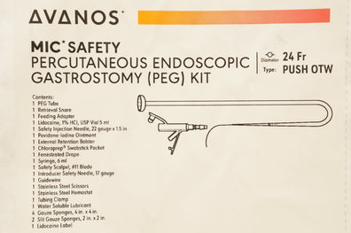 Avanos 7170-24 MIC Safety Percutaneous Endoscopic Gastrostomy Kit 24Fr